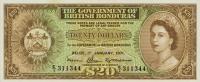 p32c from British Honduras: 20 Dollars from 1970
